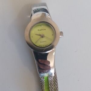 Danja Silver and Green Quartz Watch